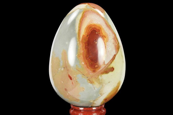Polished Polychrome Jasper Egg - Madagascar #134589